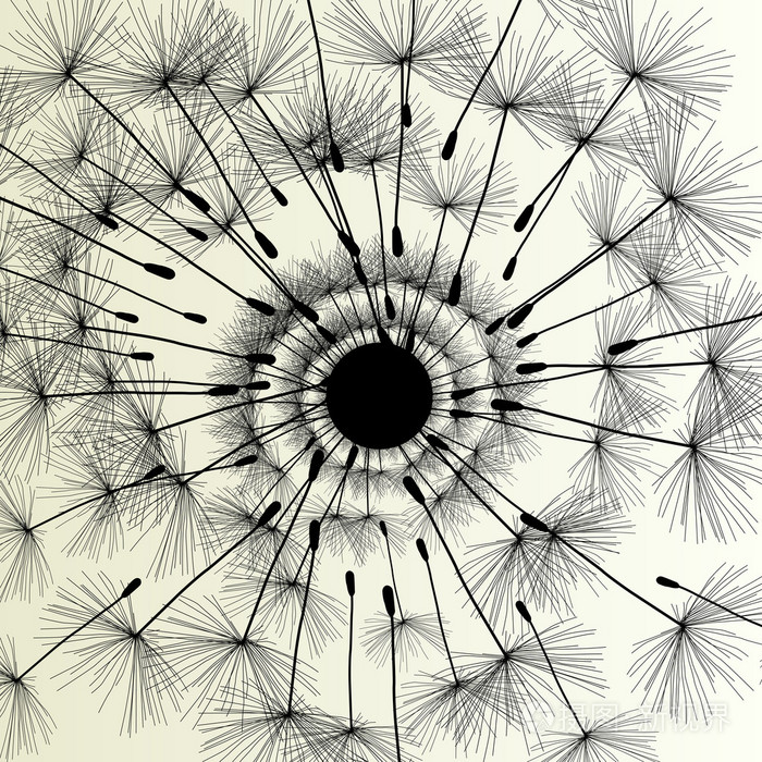 抽象的蒲公英背景矢量图春天插画-正版商用图片1nrmsi-摄图新视界