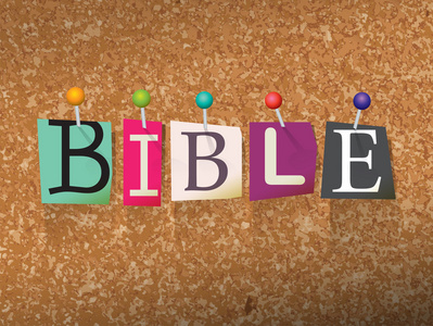 圣经概念别针字母插图
