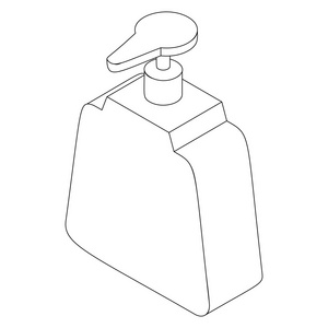 饮水机瓶图标，等距 3d 风格