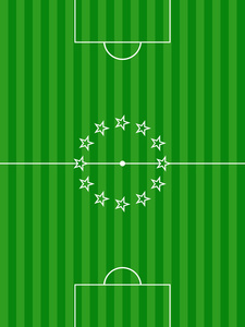 足球足球球场和星星背景