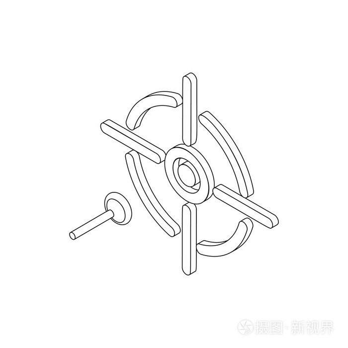 飞镖等距 3d 风格的图标