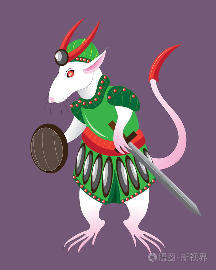 白老鼠士兵插画-正版商用图片1ns2lh-摄图新视界