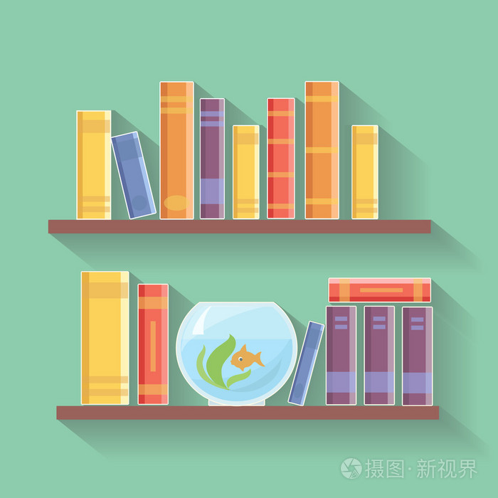 家图书馆平面示意图.与教育插图的书的书架