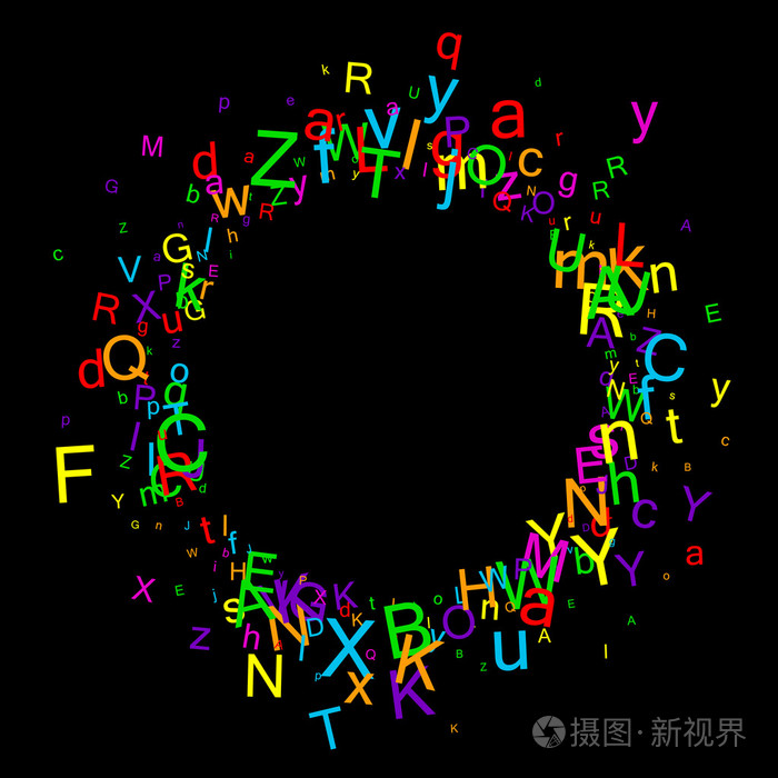 圆形背景与信件