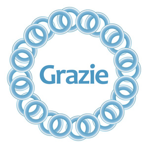 Grazie Text 里面蓝色圆环圆