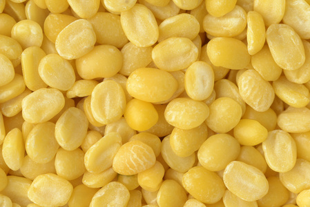 黄色小扁豆的特写