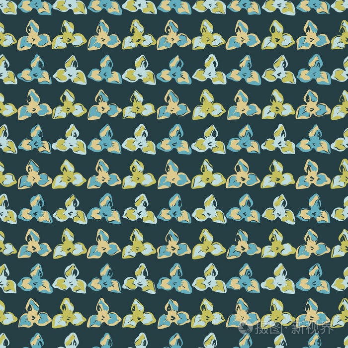 民族波西米亚风无缝图案与装饰花.打印.布设计壁纸