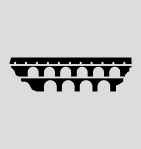 Pont Du Gard 矢量图