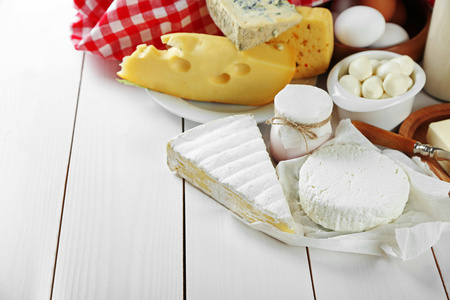 组的新鲜乳制品照片