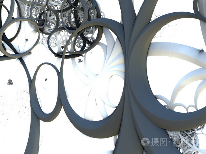 抽象的几何构成的三维图,数字艺术作品