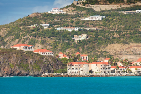 在东加勒比圣马丁岛海岸风景区