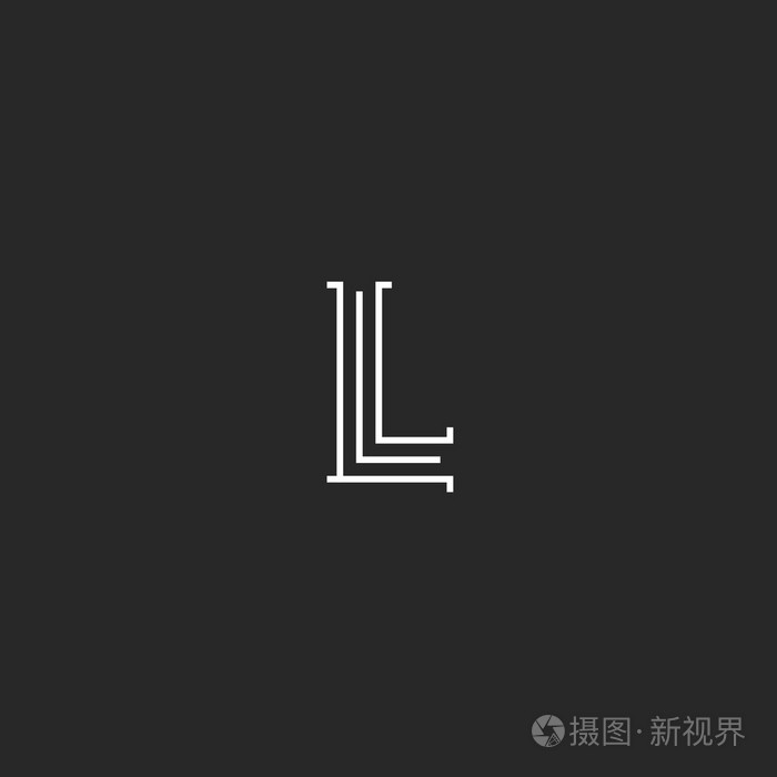 时髦字母l的会标标志