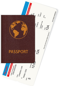 护照和登机牌