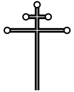 观赏天主教十字架,矢量图照片