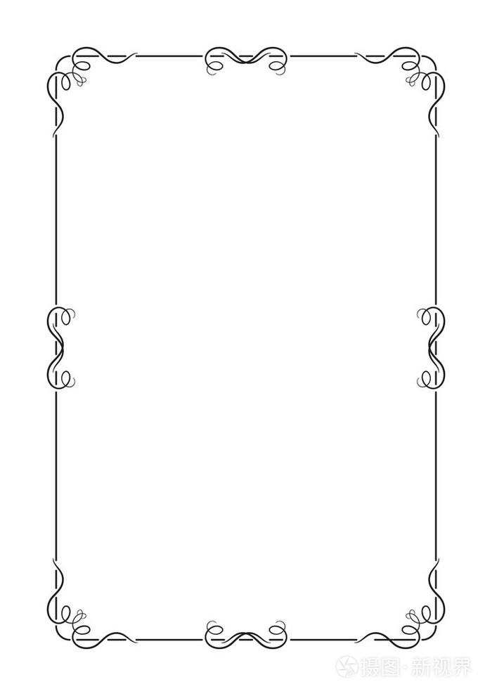 漩涡,页装饰,a4 黑框