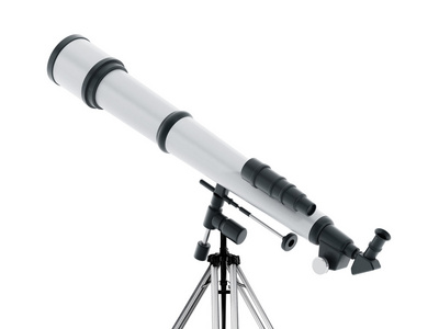 望远镜的 3d 插图