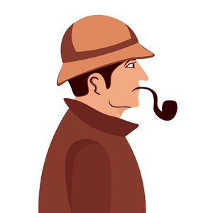 侦探的插图.夏洛克 · 福尔摩斯的插图.贝克街 221b.伦敦.大禁令照片