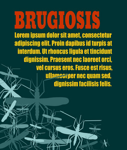 矢量宣传册 报告或海报设计模板。Brugiosis 相对