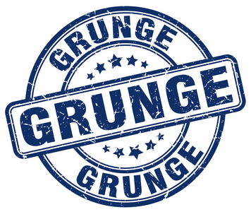 grunge蓝色grunge圆形复古橡胶邮票。grunge邮票。grung