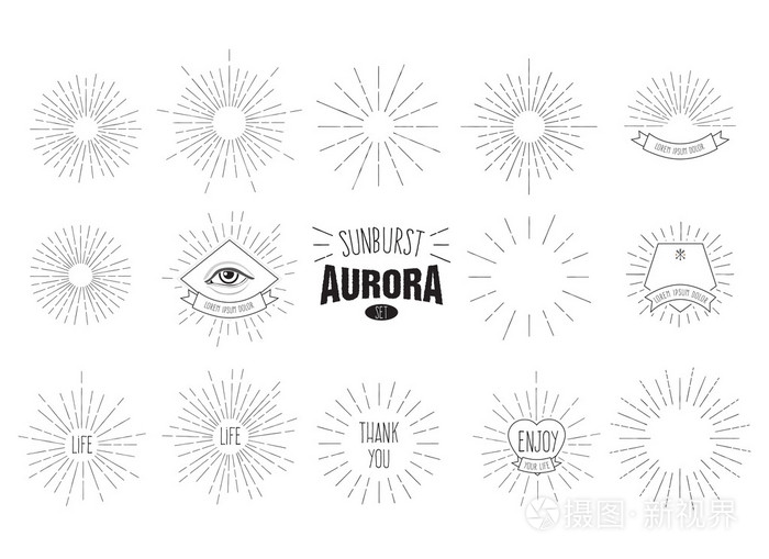 太阳耀斑极光集插画-正版商用图片1nu52i-摄图新视界