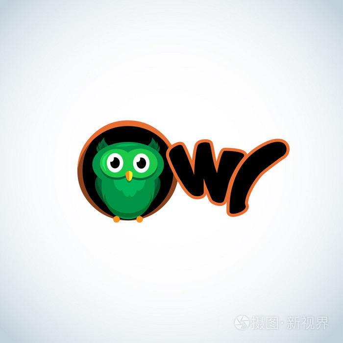 猫头鹰logo模板