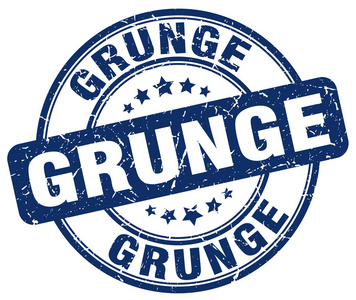 grunge蓝色grunge圆形复古橡胶邮票。grunge邮票。grung