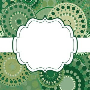 图案化的框架背景邀请圆形装饰绿色