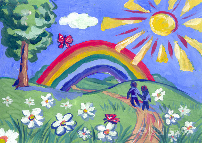 儿童画的夏天
