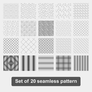 20种几何无缝图案。
