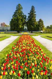花园的 lednice 为宫殿，捷克共和国