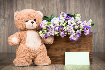 玫瑰和泰迪熊照片 正版商用图片1i9rfd 摄图新视界