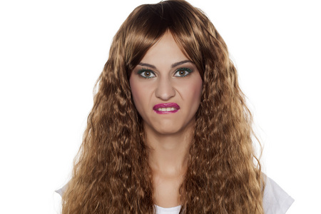 女人做丑陋的脸照片