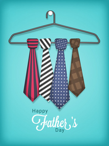 为父亲节庆祝的时尚领带。