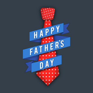 用蓝色丝带做父亲日庆祝活动的红色领带。