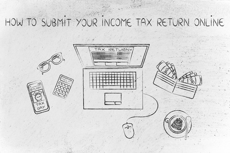 如何提交你的个人所得税的概念返回在线