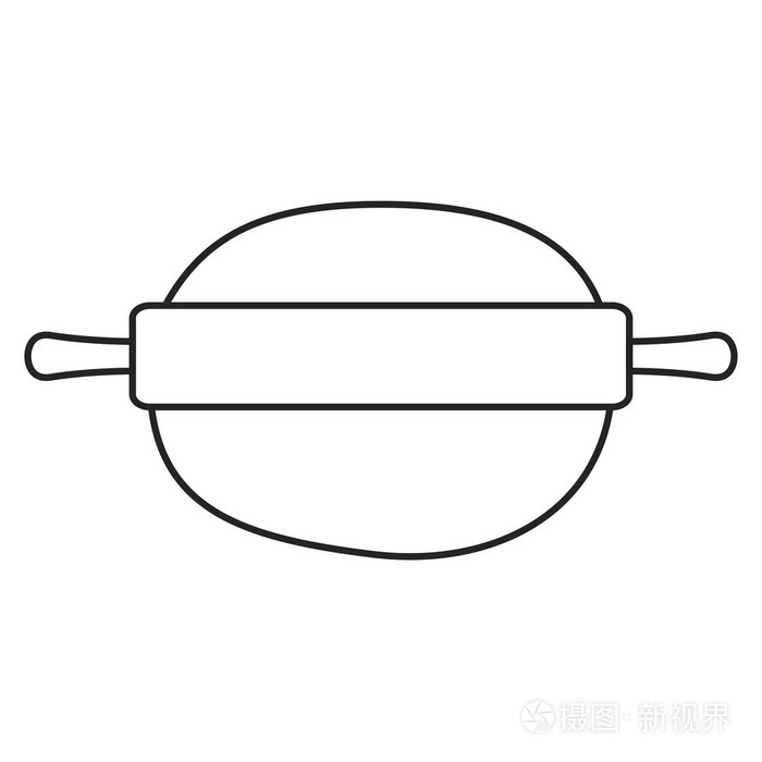 线图标厨房擀面杖
