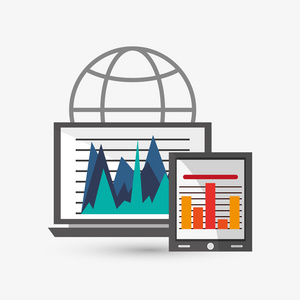 信息图表设计。业务图标。孤立的插图