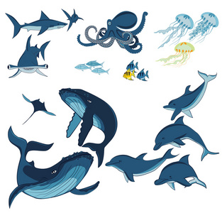 保护海洋动物图片-保护海洋动物素材-保护海洋动物插画-摄图新视界