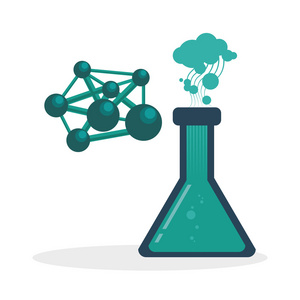 科学图标。实验室的概念。平 illiustration