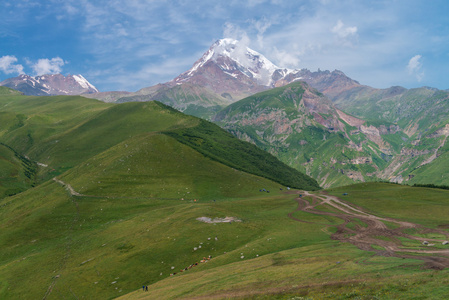 格鲁吉亚一侧高加索山脉