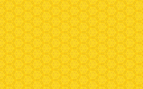 黄色六角形复古花纹背景