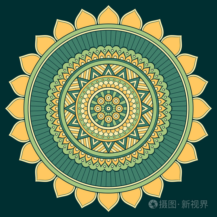 矢量印度曼荼罗