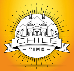 智利线性天际线与版式设计