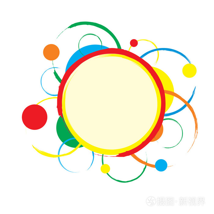 彩色圆圈背景空白空间