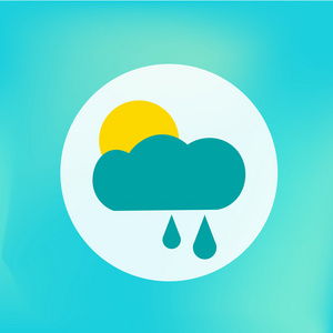 太阳和云的图标图片