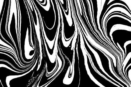 白色和黑色的油漆特写的混合