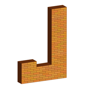 3d 字母的字母表的砖