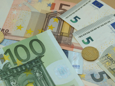 欧元纸币背景