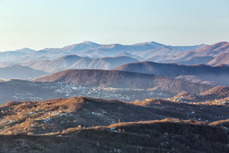 山的风景。索奇