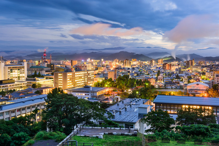 横琴县城市鸟取县日本城市景观照片